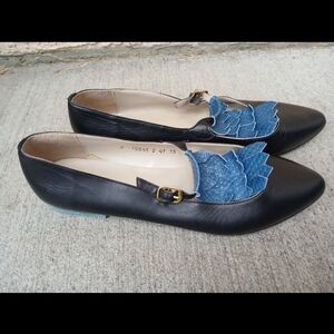 Ballerina Leather Unique Shoes Made In Italy Size 41